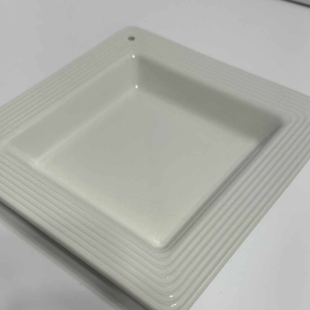 Nora Fleming White Ceramic Stoneware Plate